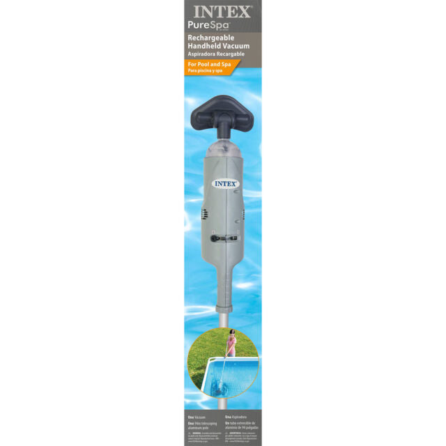 Intex Rechargeable Handheld Above Ground Swimming Pool Vacuum, Gray