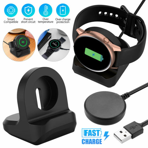 Wireless Charger Magnetic Dock For Samsung Galaxy Watch 4 Classic Watch3 Active2