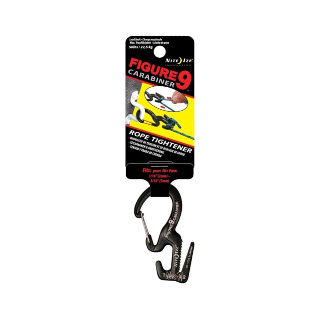 Nite Ize Figure 9 Carabiner Small Rope Tightener Aluminum Tie Down Tool (4-Pack)