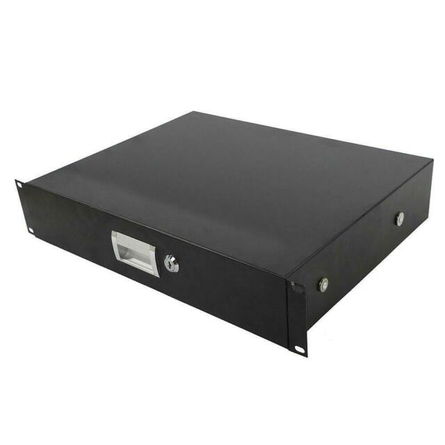19" Rack Mount Locking Drawer Pro Audio DJ Server Rack Storage Cabinet