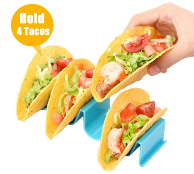 4 Pcs Taco Holder Mexican Food Wave Shape Hard Rack Stand Kitchen Cooking Tool