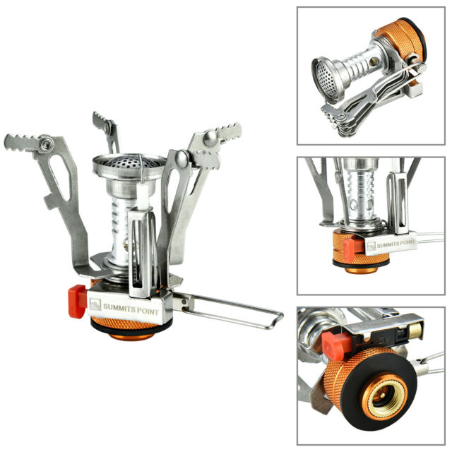 2 Portable Camping Stoves Backpacking Stove with Piezo Ignition Adjustable Valve