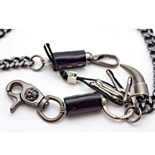 Men's Strong Leash Heavy Horn Metal Wallet Chain Key Chain