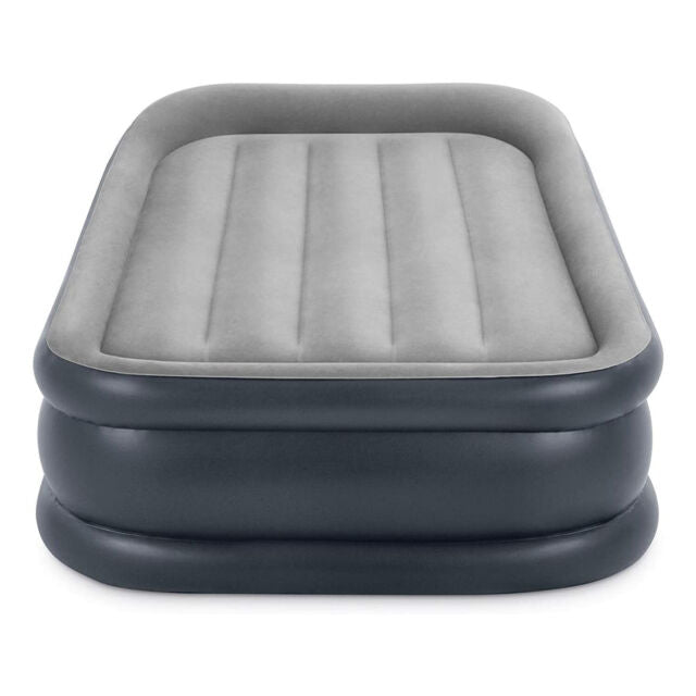 Intex Dura Beam Deluxe Pillow Raised Airbed Mattress with Built In Pump, Twin