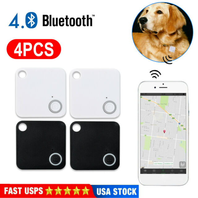 4 Pack GPS Tracker Wireless Bluetooth Anti-Loss Wallet Key Pet Finder US Locator