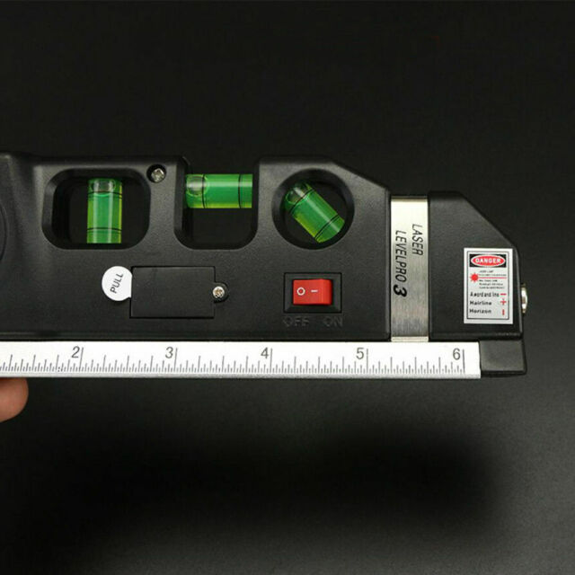 Multipurpose Laser Level Vertical Horizon Measuring Tape Aligner   Metric Rulers