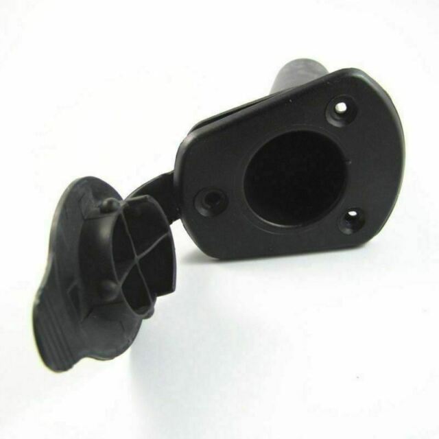 2X Plastic Flush Mount Fishing Rod Holder and Cap Cover for Kayak