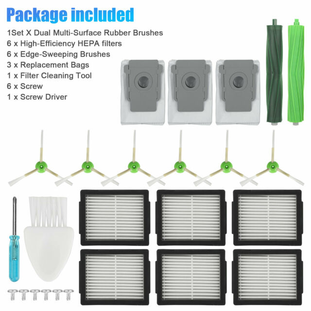 IRobot Roomba i7/i7 Plus/i8 Serie Kit Replacement Part Filter Brush Accessories