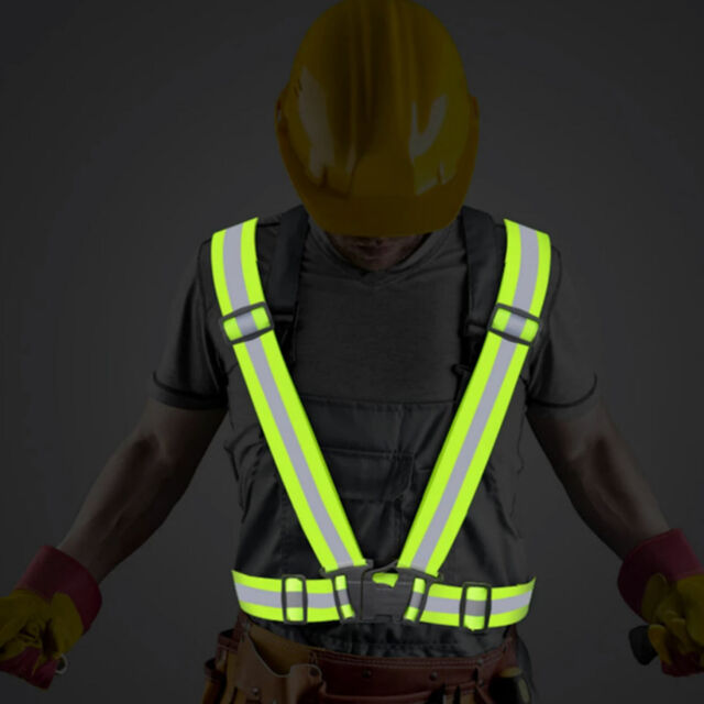 Adjustable Safety Reflective Vest Belt Stripe Strap Night Running Jogging Biking