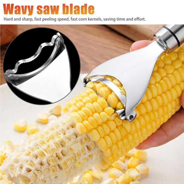 One-Step Corn Peeler Thresher Tool Kitchen Cob Kerneler Cutter Stripper Remover