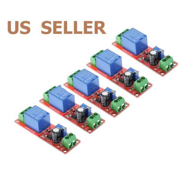 5 pieces DC 12V Delay Relay Shield NE555 Timer Switch Adjustable Module