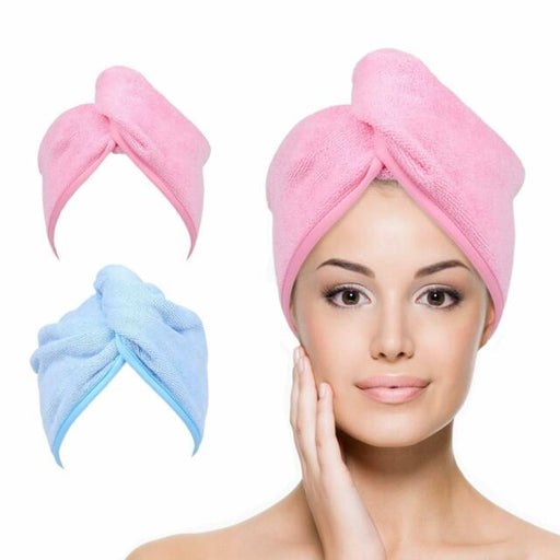 2pcs Microfiber Hair Towel Wrap Super Absorbent Quick Dry Hair Turban for Drying