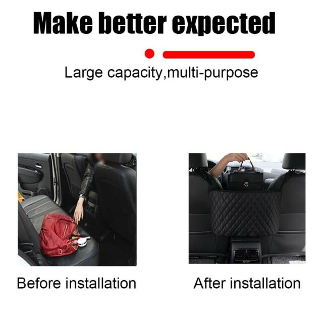 Advanced Car Net Pocket Handbag Holder PU Leather Between Car Seat Storage