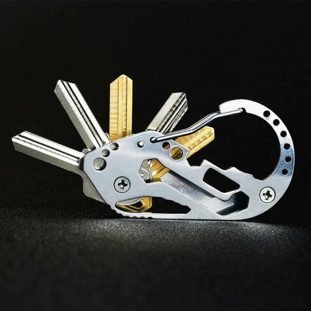 Carabiner Clip Keychain Outdoor Belt Key Holder Tool