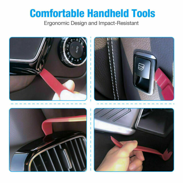 19Pcs Car Trim Removal Tool Set Hand Tools Pry Bar Panel Door Interior Clip Kit
