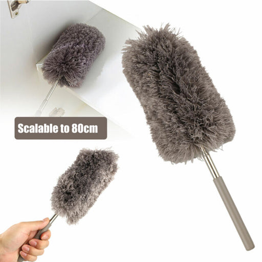 Adjustable Soft Microfiber Feather Duster Dusting Brush Household Cleaning Tool
