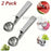 2Pcs Ice Cream Scoop Easy Release Stainless Steel