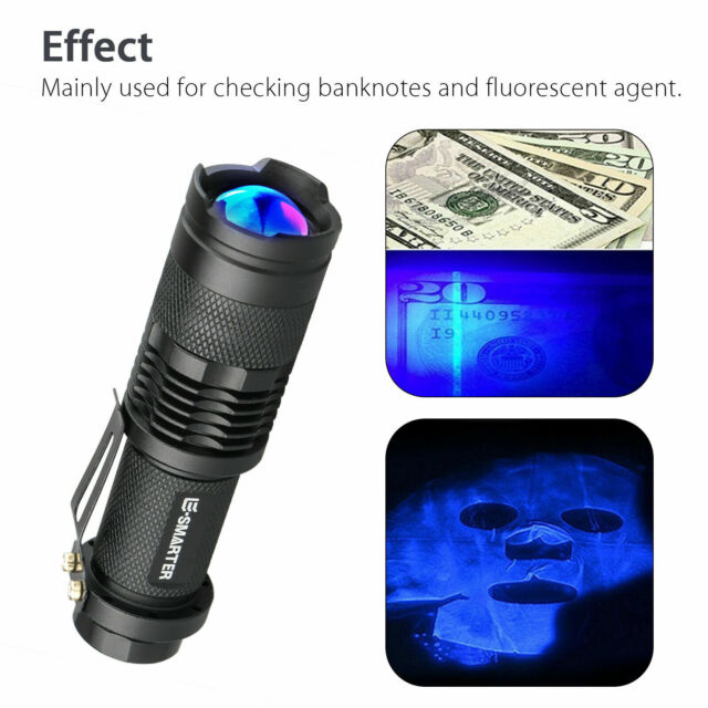 365nm LED High Powered UV Lamp Black Light Flashlight