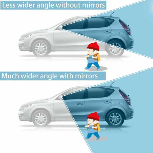 2x Adjustable Blind Spot Rear View Side Mirror 360° Wide Angle for Car Truck SUV