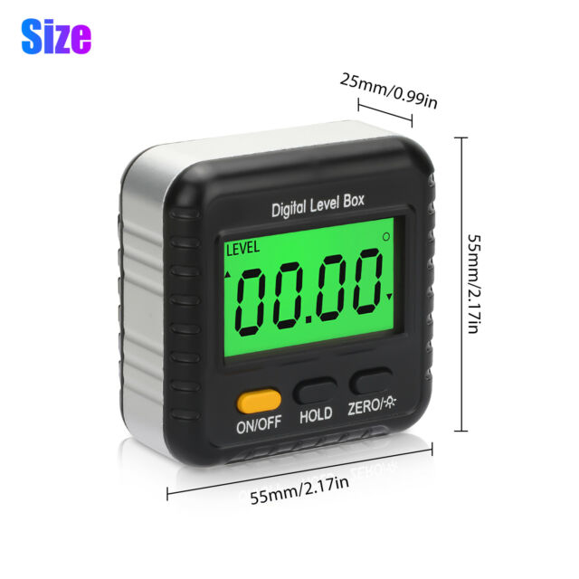 4*90° LCD Magnetic Digital Inclinometer Level Box Gauge Angle Finder Protractor