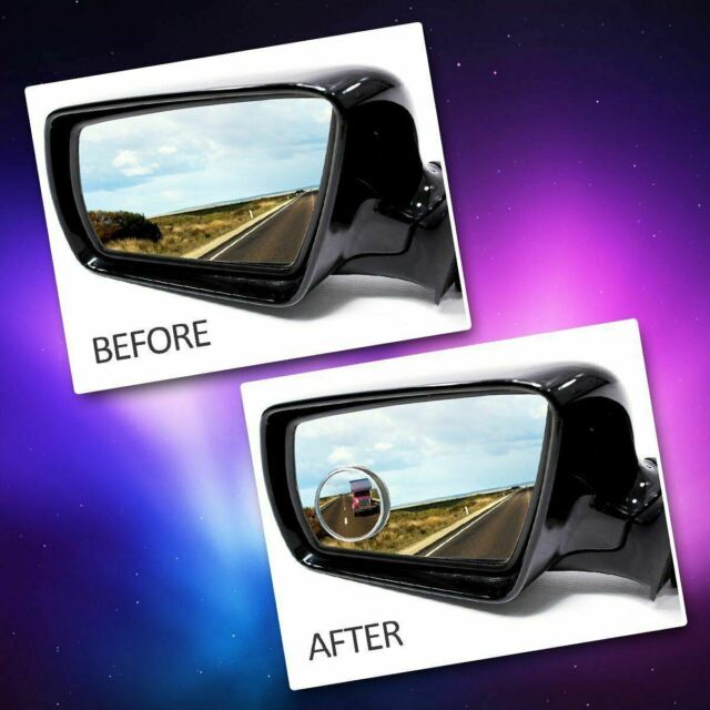 Round Stick On Rear-view Blind Spot Convex Wide Angle Mirrors 4 x 2"