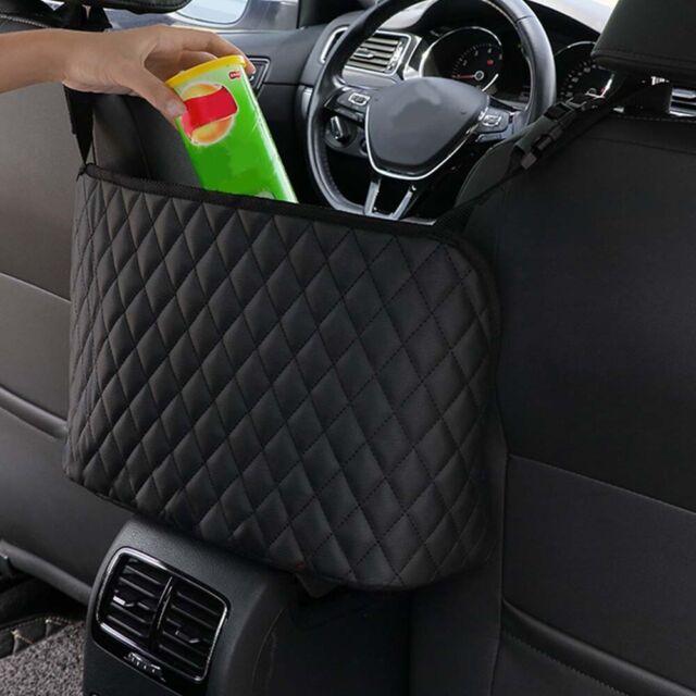 Advanced Car Net Pocket Handbag Holder PU Leather Between Car Seat Storage