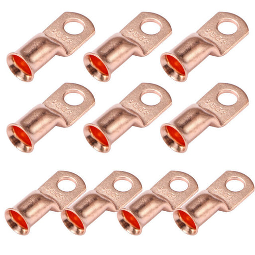 10 x Gauge 2/0-3/8 Battery Cable Ends Lugs Copper Ring Terminals Wire Connector