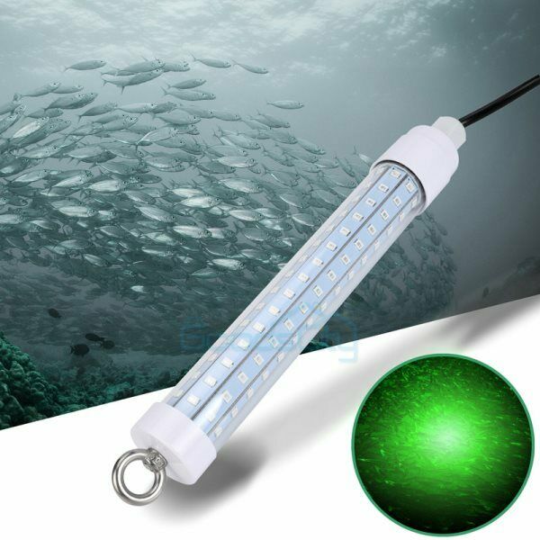 500000Lumens 12V 120 LED Green Underwater Fishing Light Lamp