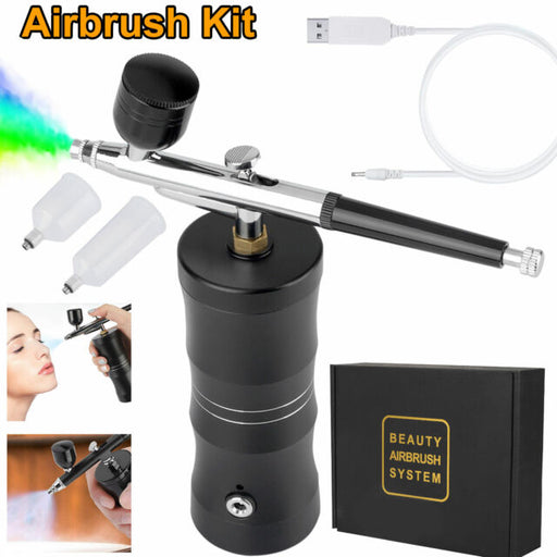Portable Air Compressor Kit Air-Brush Paint Sprayer Nail Tattoo Art Airbrush
