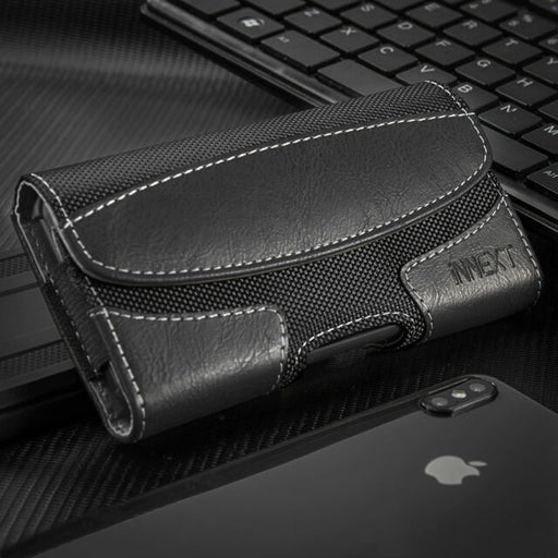 HorizontaL PU Leather Case Cover Pouch Holster Belt Clip For cell phone