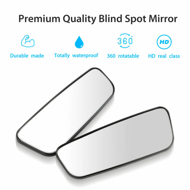 2x Adjustable Blind Spot Rear View Side Mirror 360° Wide Angle for Car Truck SUV