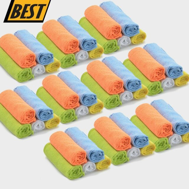 Microfiber Cleaning Cloth Towel Rag Car Polishing No Scratch Detailing Set of 50