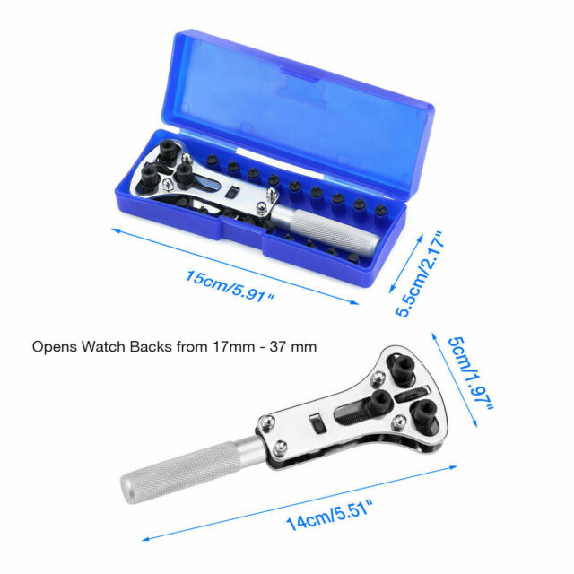 Watch Back Case OPENER Repair Tool Kit Battery Screw Cover Remover