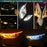 2 x 60CM Slim Amber Sequential Flexible LED DRL Turn Signal Strip for Headlight