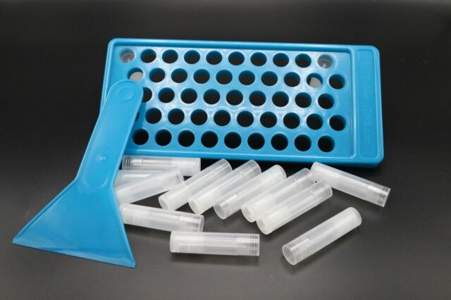 Lip Balm Starter Kit - Filling Tray & 50 Empty CLEAR Tubes .15 oz Empty BPA FREE