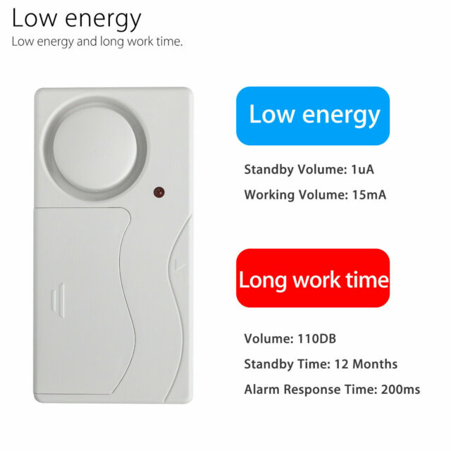 Wireless Control Magnetic Sensor Door Window Home Security Alarm White