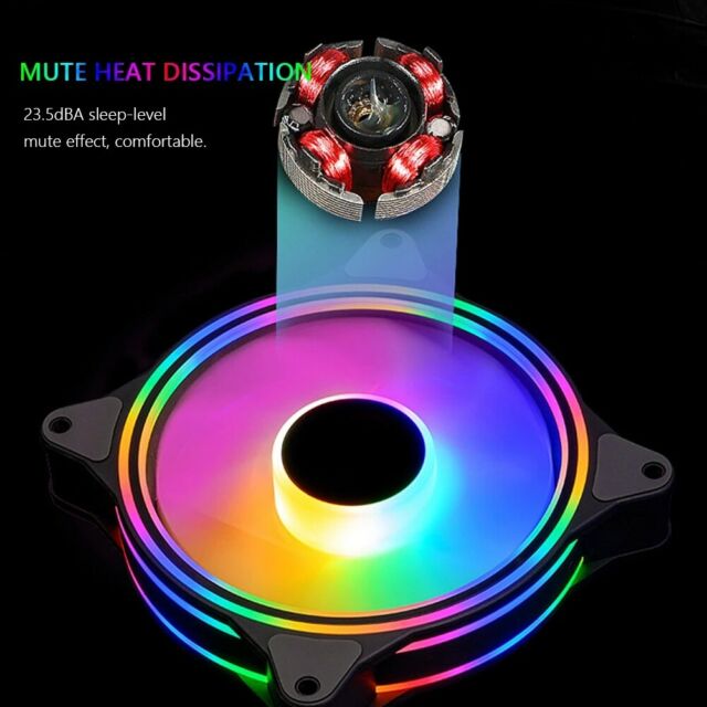 USA 5Pack RGB LED Quiet Computer Case PC Cooling Fan 120mm