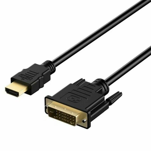 New HDMI to DVI-D 24+1 Pin Monitor Display Adapter Cable Male/Male HD HDTV 6 FT