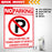No Parking Metal Warning Sign 14 X 10 in - 40 Mil Thick Rust-Free