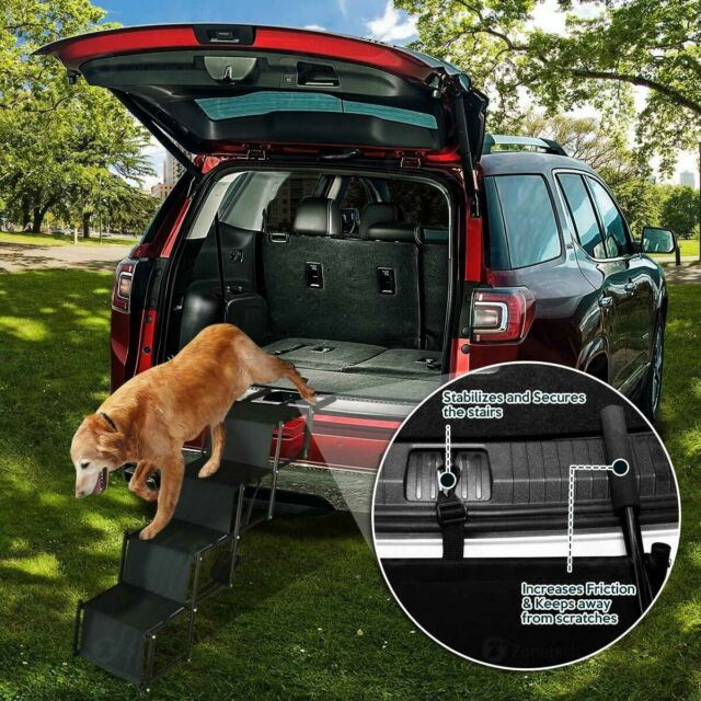 Folding Dog Pet Steps Ramp Stairs Car Boot Portable Ladder Metal Accordion