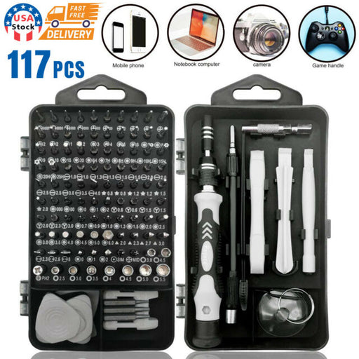 117PCS crewdriver Set Computer laptop Smart Watch fitness Tracke Repair Tool Kit