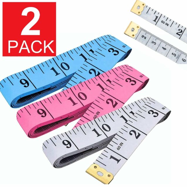 2 Pack Body Measuring Tape Ruler Sewing Cloth Tailor Measure 60 inch 150 cm
