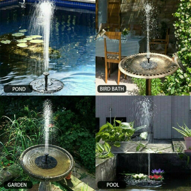 Solar Powered Bird Bath Fountain Pump Upgrade 1.4W Solar Fountain