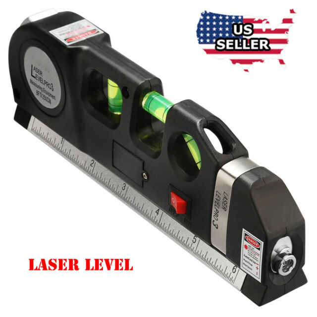 Multipurpose Laser Level Vertical Horizon Measuring Tape Aligner   Metric Rulers