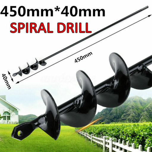 18" Planting Auger Spiral Hole Drill Bit Garden Bulb Planter Tool