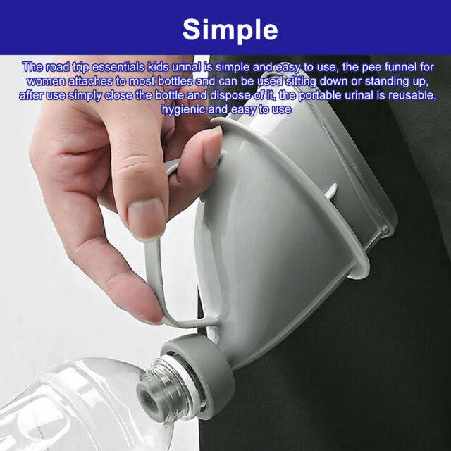 2Pcs Portable Potty Pee Funnel Men Women Emergency Urinal Outdoor Toilet Device