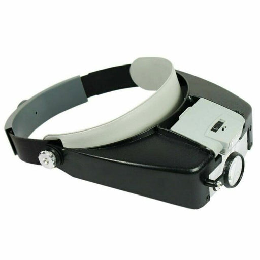 Jewelers Head Headband Magnifier LED Illuminated Visor Magnifying Glasses Loupe