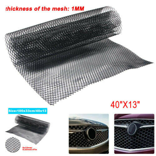 40x13" Car Black Grille Mesh Net Sheet Aluminum Rhombic Auto Grill Universal US