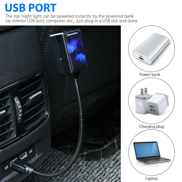 USB Car Interior Atmosphere Starry Sky Lamp Ambient Star LED Projector Light