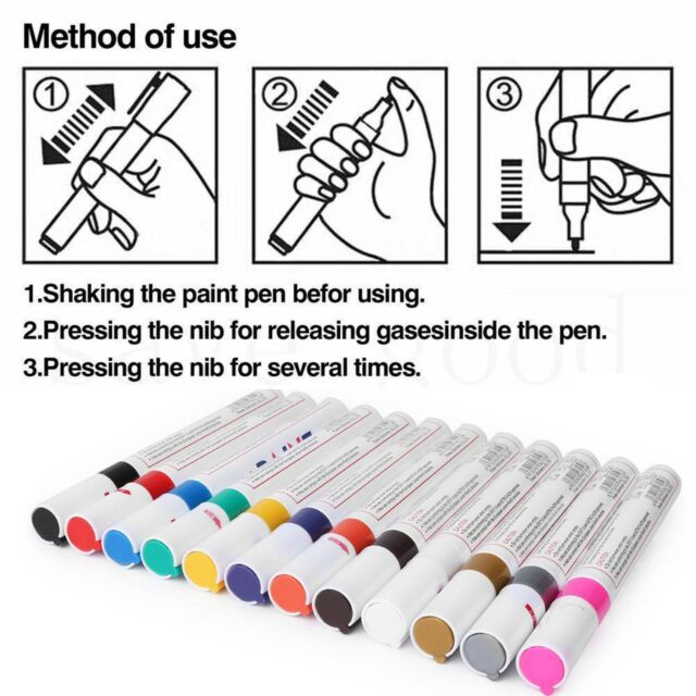 6PC White Paint Pen Marker Waterproof Permanent Car Tire Lettering